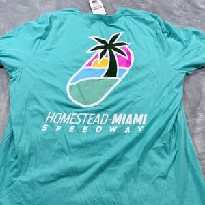 Homestead Miami Speedway NASCAR TShirt Mens 2XL Palm Tree Sunset Graphic Tee
